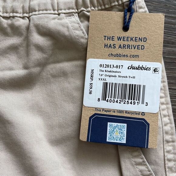NWT Chubbies The Khakinators 7” Original Stretch Twill Shorts Size XXXL - Picture 4 of 9